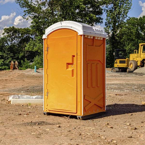 how often are the portable restrooms cleaned and serviced during a rental period in Dunmor KY